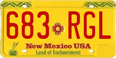 NM license plate 683RGL