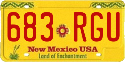 NM license plate 683RGU