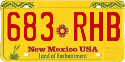 NM license plate 683RHB