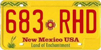 NM license plate 683RHD