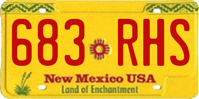 NM license plate 683RHS