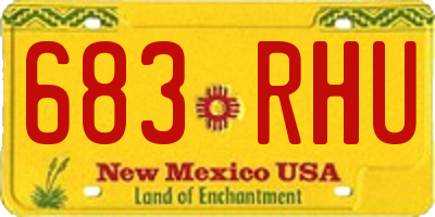 NM license plate 683RHU