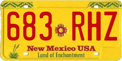 NM license plate 683RHZ