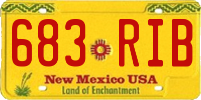 NM license plate 683RIB