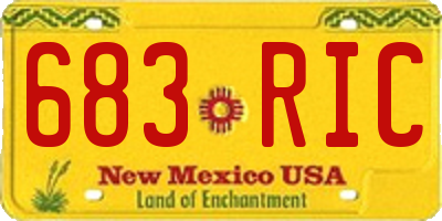 NM license plate 683RIC