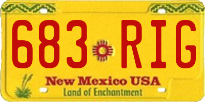 NM license plate 683RIG