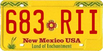 NM license plate 683RII