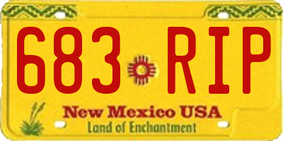 NM license plate 683RIP