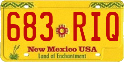 NM license plate 683RIQ