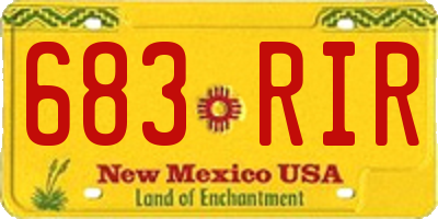 NM license plate 683RIR