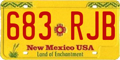 NM license plate 683RJB