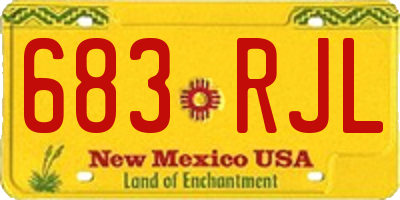 NM license plate 683RJL