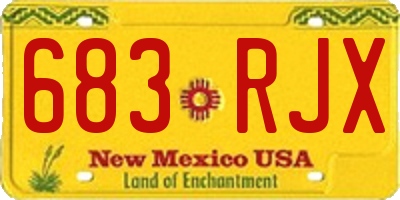 NM license plate 683RJX
