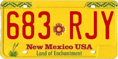NM license plate 683RJY