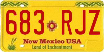 NM license plate 683RJZ