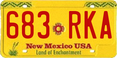 NM license plate 683RKA