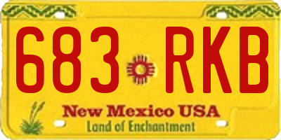 NM license plate 683RKB