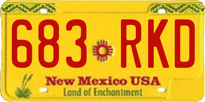 NM license plate 683RKD