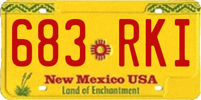 NM license plate 683RKI
