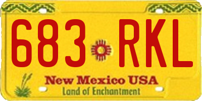 NM license plate 683RKL