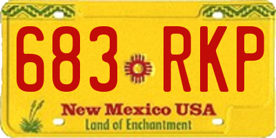 NM license plate 683RKP