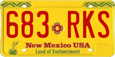 NM license plate 683RKS