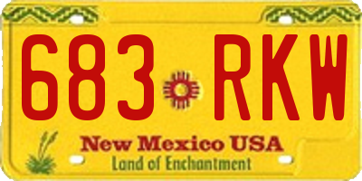 NM license plate 683RKW