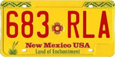 NM license plate 683RLA