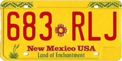 NM license plate 683RLJ