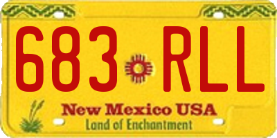 NM license plate 683RLL