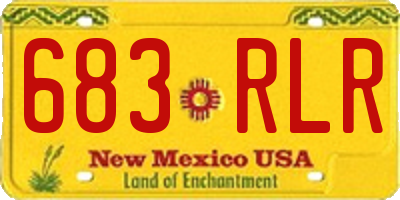NM license plate 683RLR