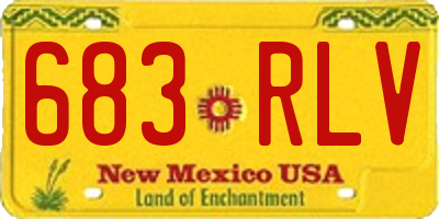 NM license plate 683RLV