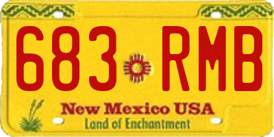 NM license plate 683RMB