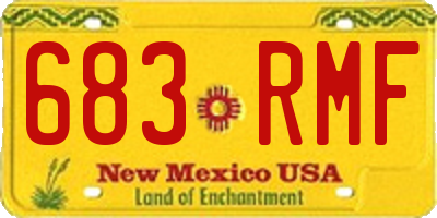 NM license plate 683RMF