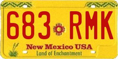 NM license plate 683RMK
