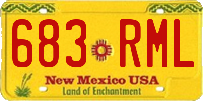 NM license plate 683RML