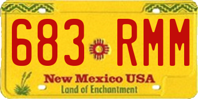 NM license plate 683RMM