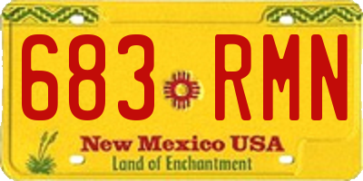 NM license plate 683RMN