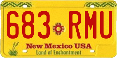 NM license plate 683RMU