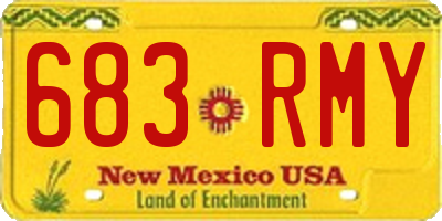 NM license plate 683RMY