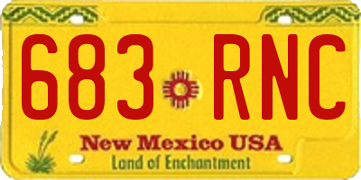 NM license plate 683RNC