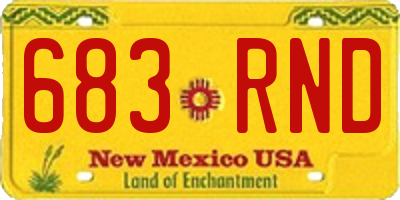 NM license plate 683RND