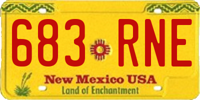 NM license plate 683RNE