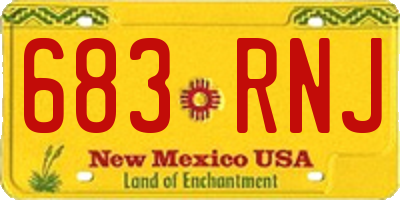 NM license plate 683RNJ