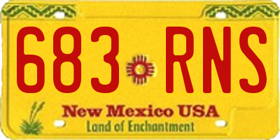 NM license plate 683RNS
