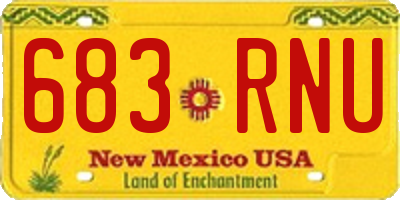 NM license plate 683RNU