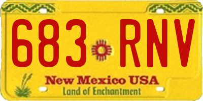 NM license plate 683RNV