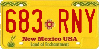 NM license plate 683RNY