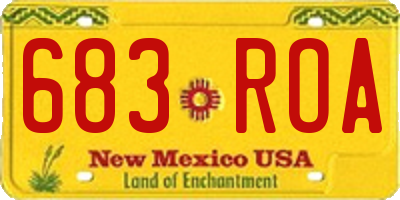 NM license plate 683ROA