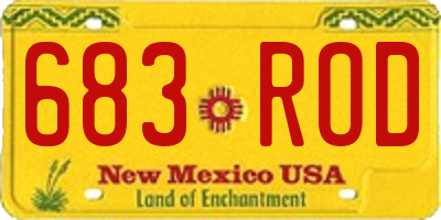 NM license plate 683ROD